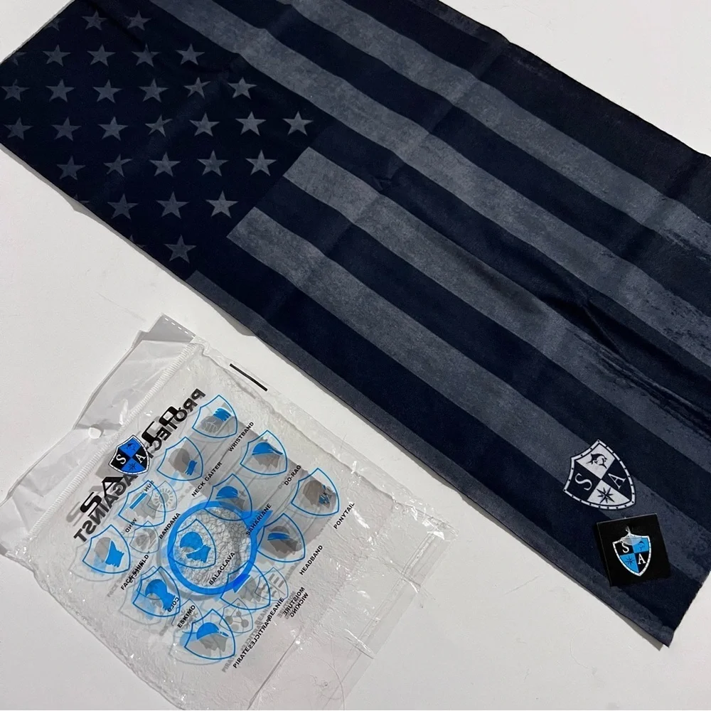 SA Soul of Adventure Face Shield® Blackout American Flag New One Size Unisex